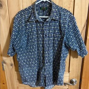 Croft & Barrow Men's Blue Geometric Casual Shirt